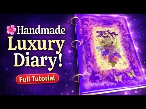 DIY Pressed Flower Resin Diary 🌸 | Satisfying Resin Art Tutorial | Step by Step Full Tutorial
