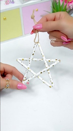DIY Straw Star ⭐️ How to Make a Star with Straws #diy #craft #innovacrafts