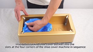 Automatic Shoe Cover Dispenser Machine with 200pcs Disposable Covers - Waterproof, Non-Slip Reusable for Home, Office, Hospital - Heavy Duty Shoe Cover Machine for Indoor Use, Easy to Install