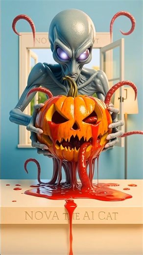 Alien Pumpkin Attack Caught on Camera!