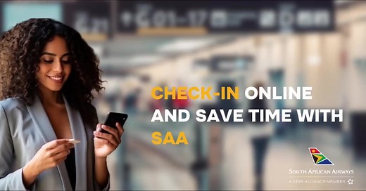These holidays travel smart by fast-tracking your check-in, skip the queues and save time with SAA⌚. You can check-in online 24 hours before departure ✈️ at https://www.flysaa.com/ on the SAA App. #FlySAA #OnlineCheck-In #TravelSmart | FlySAA