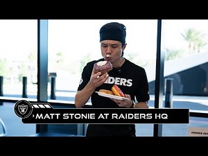 Matt Stonie Eats Way Too Many Doughnuts at Raiders HQ | Full Video | NFL