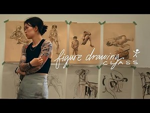 drawing live models five days in a row 𐦂𐦂𐦂𐦂𐦂 (art class vlog)
