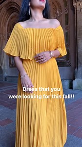 The perfect fall dress💛⁠ ⁠ This gorgeous yellow, maxi dress is perfect for all your fall activities. Check out the link in our bio to see all fall styles!⁠ .⁠ .⁠ .⁠ 📽️: @anjalibhandary⁠ #adriannapapell #myapmoment #wearlifebeautifully | Adrianna Papell