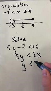 Inequality number line and solve #maths #gcsemaths