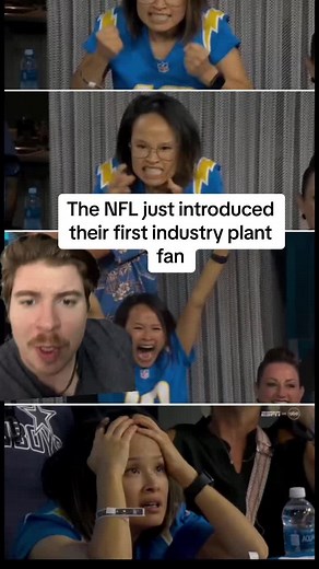 Did we just see the first industry plant fan in the history of sports? I think so at the LA Chargers Dallas Cowboys Monday Night Football game.