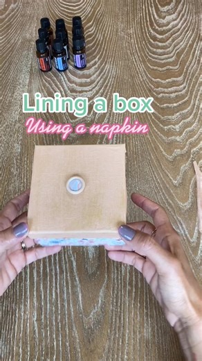 Lining a box using a napkin #craft #howto #diycraft #learnontiktok #momsover30 #crafty #diybox #diymom #diycraft #diyproject #tiktokmom #fyp