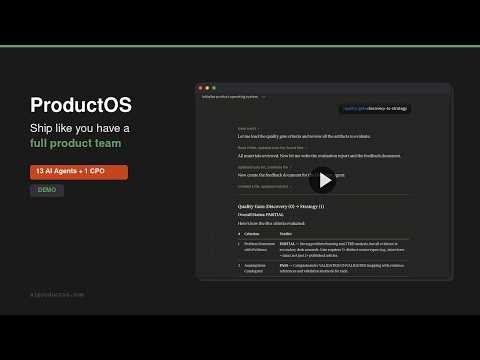 ProductOS Demo - 12 AI Agents That Run Your Entire Product Lifecycle