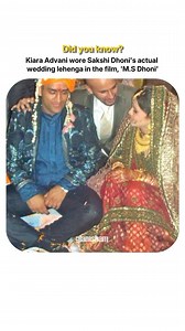Kiara wore Sakshi’s actual wedding attire, a red lehenga with a green choli, a yellow dupatta on her head, and another over her shoulder. Her look was completed with ornate jewelry, enhancing the authenticity of her portrayal. #glamsham #bollywood #kiaraadvani #sushantsinghrajput #msdhoni #entertainment #popculture #cinema | glamsham.com