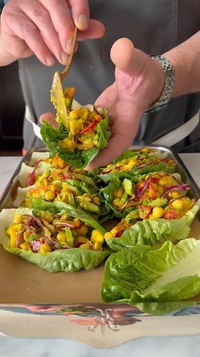 Curried Coconut Chickpea and Mango Salad 🥗🥭🥬 #summerrecipes