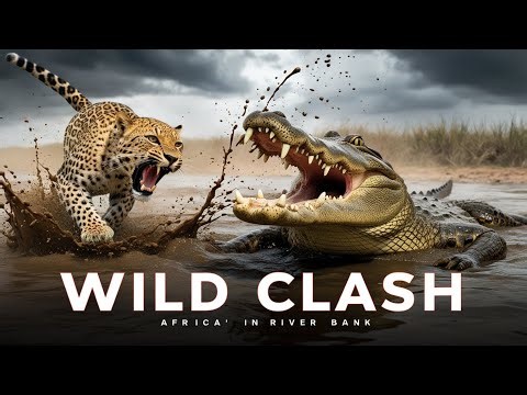 Crocodile vs Leopard: Ambush in the Riverbank