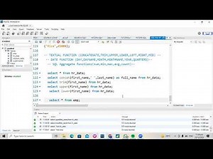 6 SQL textual, date and aggregate functions
