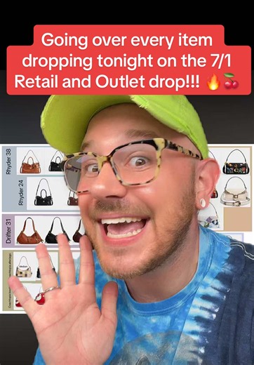 Hey Babes!! Let’s go over eveything dropping on the 7/1 drop at @Coach Retail and Outlet together so you can get your wish list prepared!!! 🚨🛍️👏🏻 Items dropping at Retail- Chocolate Suede Collection Drifter bag Rhyder bag 24 38 Americana collection Crafted Tabby collection Items dropping at Outlet- Cherry Collection Blue Plaid Collection Black Plaid Collection Beaded Terry Signature Cs Red Collection Red Coated Leather collection Commuter Bag I could be missing a few items, but this is the i