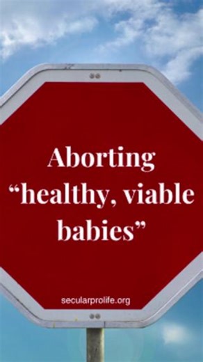 The idea that later abortion "is just birth" is a comforting fiction. Later abortion does often involve labor and delivery, but it's the delivery of a dead child. More - https://secularprolife.org/laterabortion/ | Secular Pro-Life
