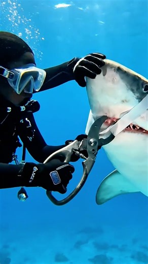 Unbelievable Rescue: Brave Humans Save Stranded Shark #SharkRescue #Ocean #Miracle #animals