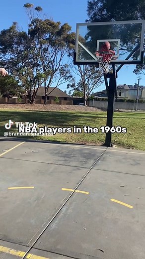 NBA Players in the 1960s vs 12 Years Olds in 2025 | Basketball Hoops Comparison