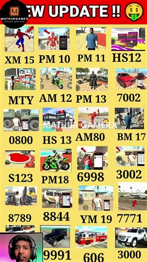 All New Cheat Code 🤑✅ In Indian Bike Driving 3D New Update Code #short#ytshorts7480