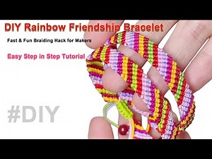 How to Make a Rainbow Friendship Bracelet? | Step-by-Step Macrame Tutorial #diy #handmade #macrame