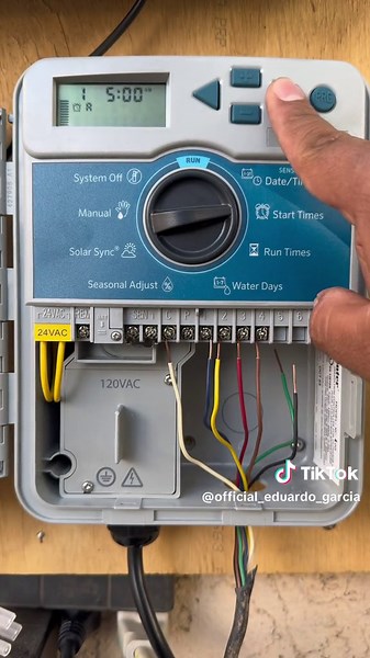 Ajustando el tiempo de inicio de riego en una programación #huntertimer #hunterxcore #sistemaderiego
