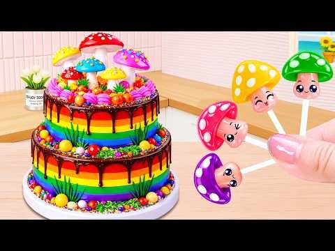 Magical Rainbow Mushroom Jelly Cake 🍄🌈 Try Out Newest Mini Cake Recipe Ideas 💗 The Cake Corner