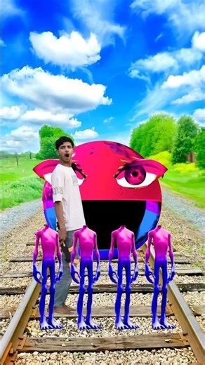 4 Pink & Blue Neon Aliens Dance Battle vs Maze Hero & Crazy Train Driver