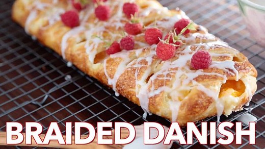 Peach Cream Cheese Braided Danish (VIDEO Recipe)
