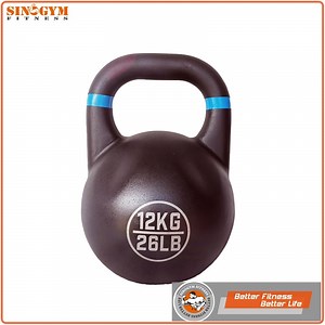 [Hot Item] Powder Coating Color Coded Strip Upgraged Steel Weight Lifting Competition Kettlebell