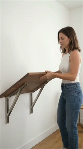 This Wall Turns Into a Table! 😱🔨 #DIY #SmartDIY #FoldingTable #HomeIdeas #Craftify