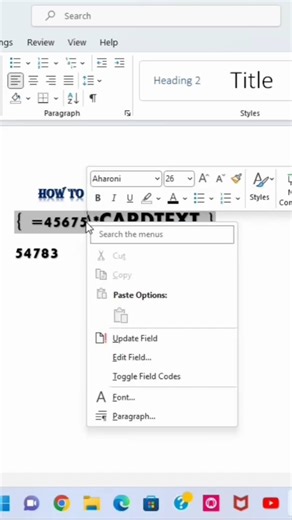 How to convert Number to word using ms word 😊😊 #computereducation #msword #formula #convert #number