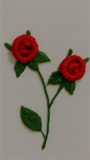 Elegant Swirl Rose Hand Embroidery Pattern for Cushion and Home Decor