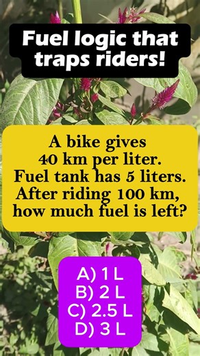 Can You Solve This Fuel Math Riddle? 🏍️🧠 #shorts #iqvistax #viralriddle #maths