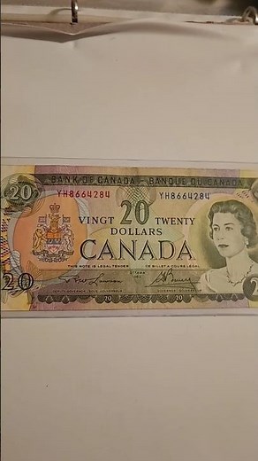 Canada 20 dollar bill 1969 #worldcurrencies #banknotescollector