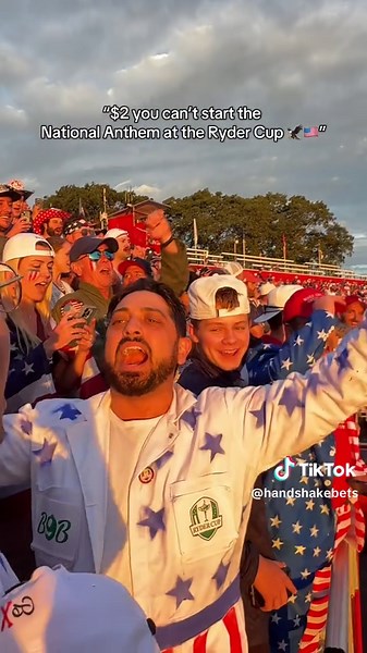 The most patriotic thing ever 🇺🇸 @back.9.boys #rydercup #golftiktok #teamusa #nationalanthem #rydercup2025