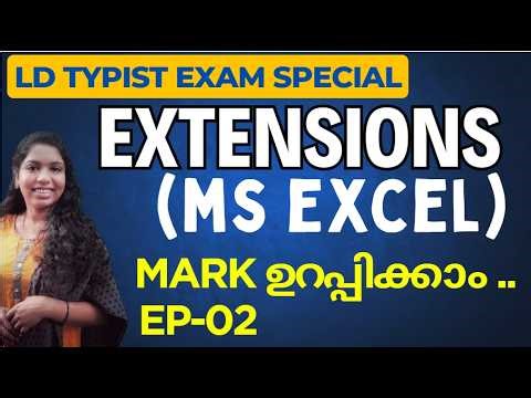 MS Excel Extensions.. All factss!! LD Typist | Computer Assistant