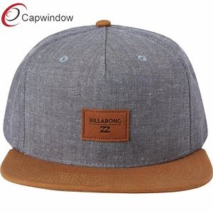 [Hot Item] Custom 5 Panel Design Snapback Hat with Faux Leather Patch (65050099)