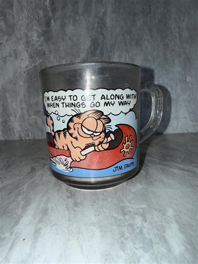 Vintage 1978 Garfield Cat Character Cup, Collectible Garfield Memorabillia, Jim Davis Artist - Etsy