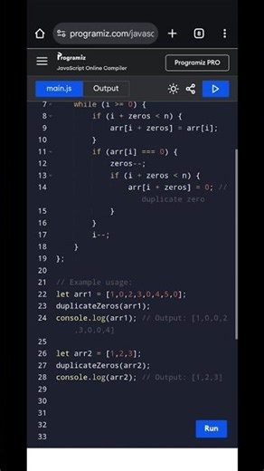 Duplicate Zeros in Array In-Place | JavaScript Coding Challenge