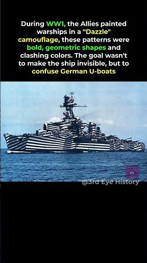 Dazzle Camouflage for Warships #shorts