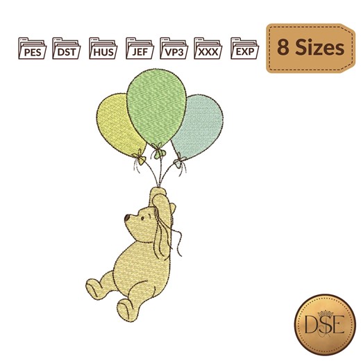 Winnie-the-pooh Embroidery Design - Etsy