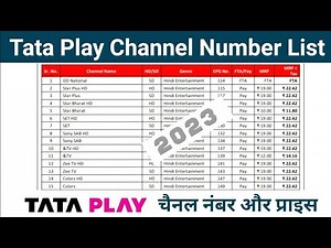 Tata Sky Channel List 2023 | Tata Sky Channel Number List with Price | Tata Sky Channel List PDF