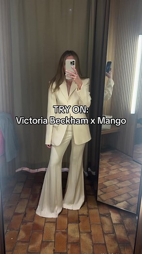 Trying on the new Mango x Victoria Beckham collection #mango #victoriabeckham #tryonwithme #tryonhaul #honestreview