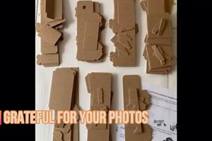 ItemsBox 24 Putz Houses kit. DIY Putz Style Christmas Village Set. Set of 24 Unassembled Small Cardboard Houses