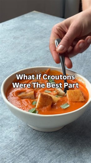 Cook's Illustrated on Instagram: "It’s officially time to rethink croutons. From grilled-cheese croutons made for dunking into tomato soup, to pepperoni-packed bites with full pizza-parlor energy, to buttery rye cubes that turn any soup or salad into something special—these upgrades by @morganmbolling prove the best toppings are cooked with intention. Crispy, savory, and way more fun than anything from a bag."