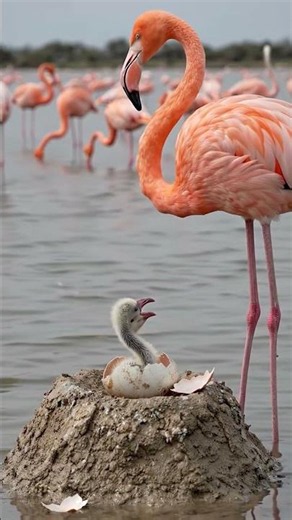 American Flamingo Egg Hatching Timelapse — 30 Days in 21 Sec 🦩
