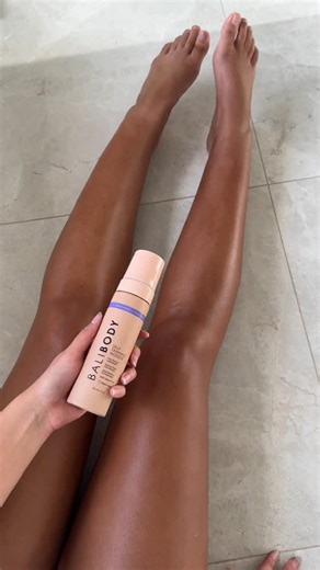 WOW 💜 Violet has never looked so good. Real results from our already best-selling Deep Violet Mousse. Your perfect tan awaits. Stock up now | Bali Body