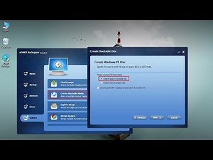 How to create legacy bootable image | AOMEI