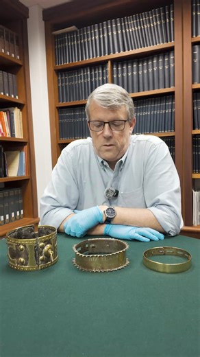 This episode of 'TAILS from the Collection' features a behind-the-scenes look at three brass 18th-century dog collars, just in time for #NationalDogDay! 🐶 From small and simple to large and lavish, these good boys were fashionable from head to tail, don’t you think? Which one is your favorite? | Colonial Williamsburg