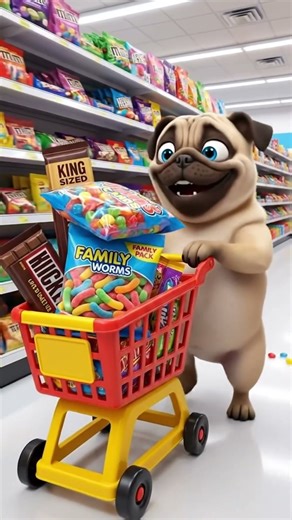 Pug Hides Inside Giant Gumball Machine! 🐶🔴🟣🟢