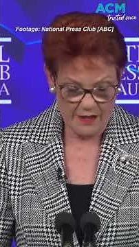 Pauline Hanson’s inaugural Press Club speech interrupted by protest stunt
