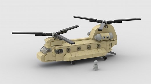 LEGO MOC-80023 Micro CH-47 Chinook | 1:80 FREE INSTRUCTIONS (Creator > Creator Expert 2021)